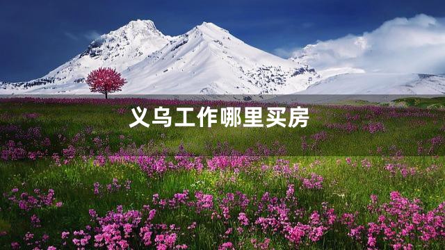 义乌工作哪里买房