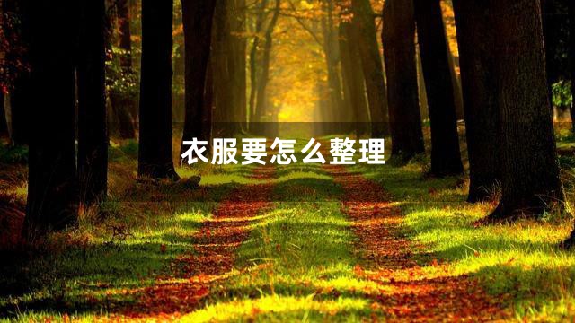衣服要怎么整理