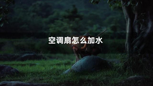 空调扇怎么加水