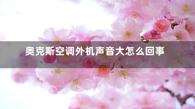 奥克斯空调外机声音大怎么回事