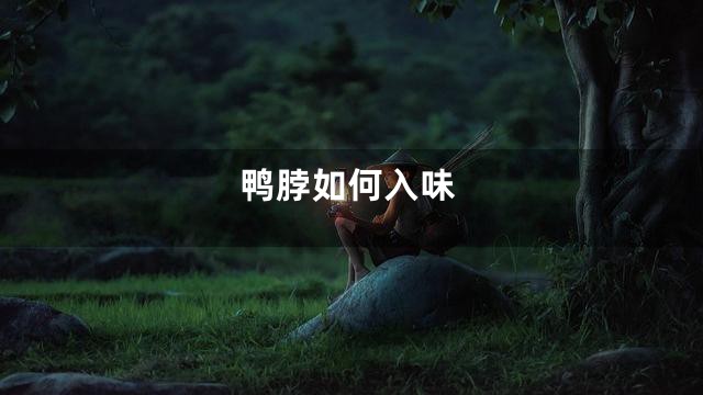 鸭脖如何入味
