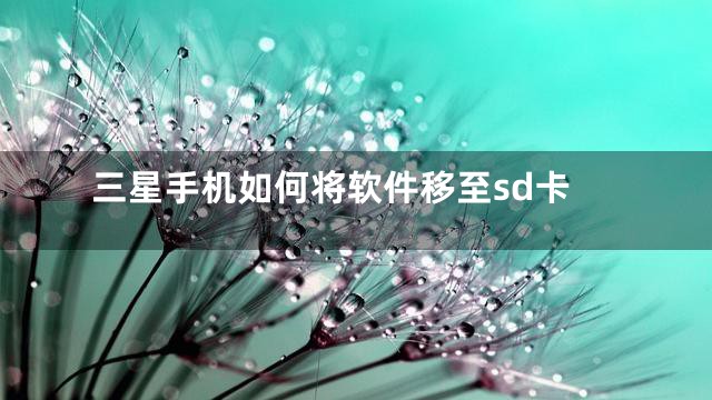 三星手机如何将软件移至sd卡