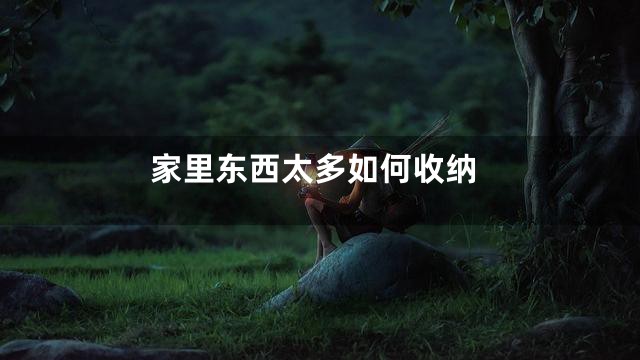 家里东西太多如何收纳