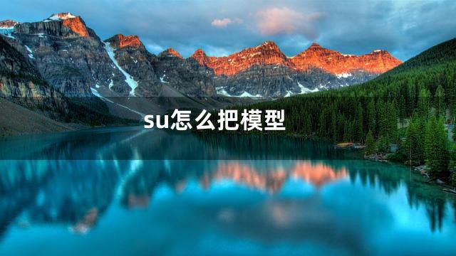 su怎么把模型