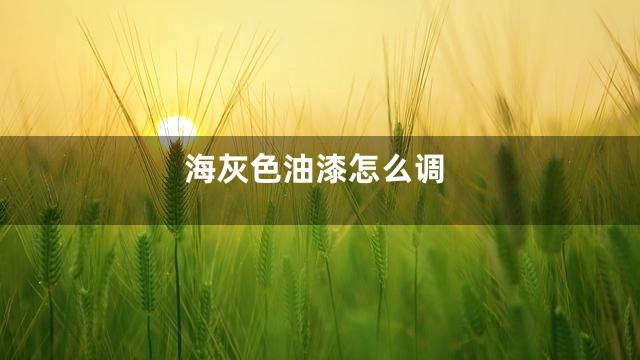 海灰色油漆怎么调