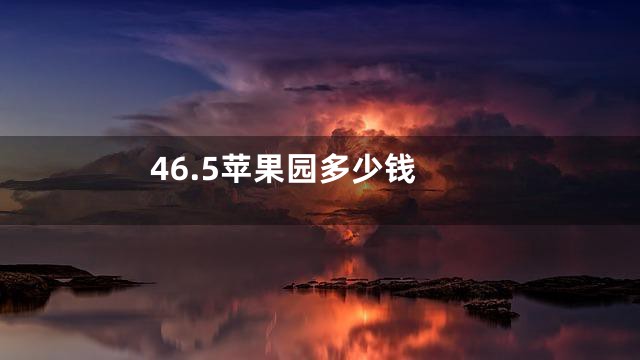 46.5苹果园多少钱