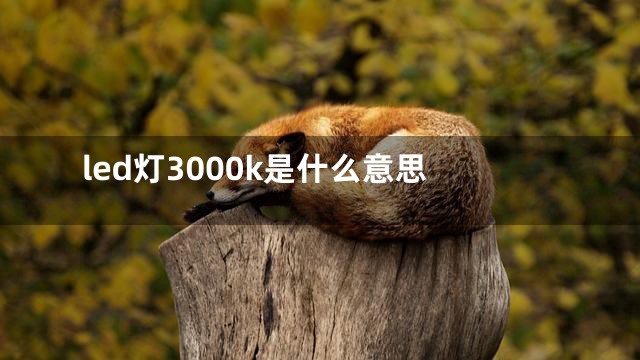 led灯3000k是什么意思