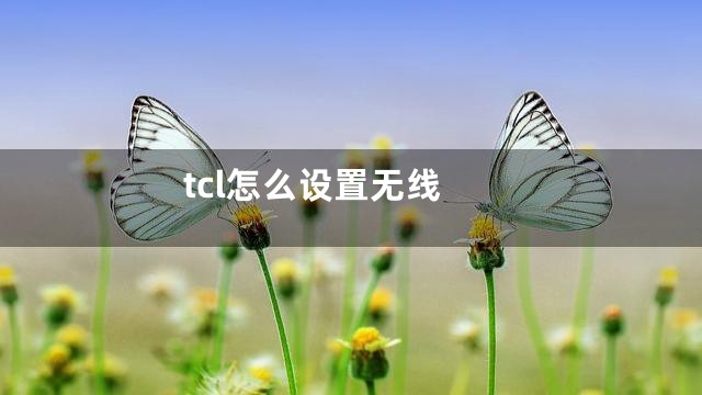 tcl怎么设置无线