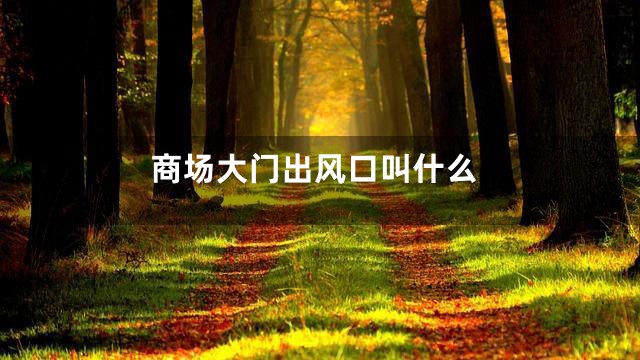 商场大门出风口叫什么