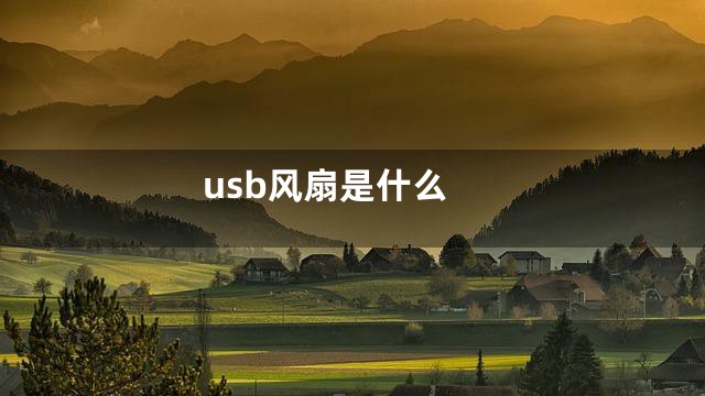 usb风扇是什么