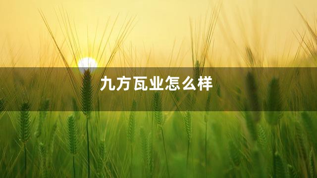 九方瓦业怎么样