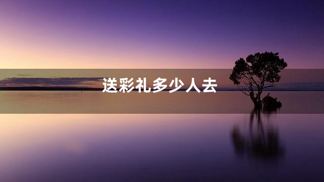送彩礼多少人去