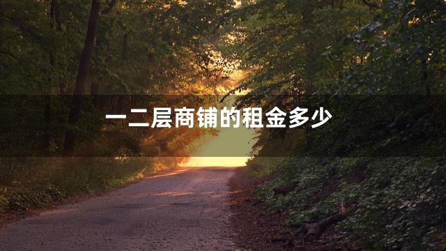 一二层商铺的租金多少