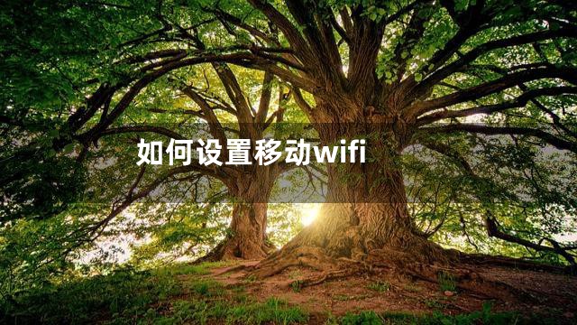 如何设置移动wifi