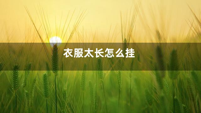 衣服太长怎么挂