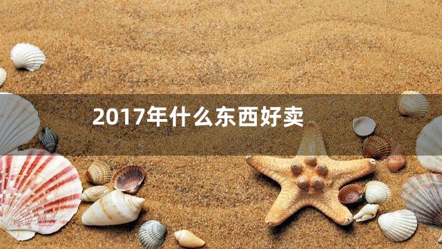 2017年什么东西好卖