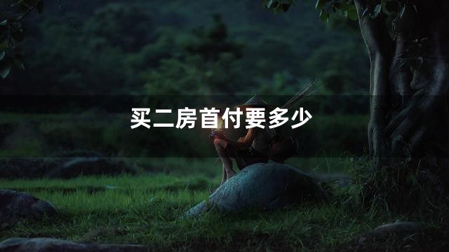 买二房首付要多少