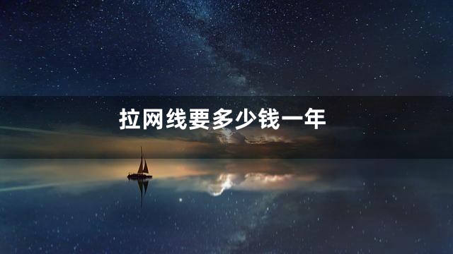 拉网线要多少钱一年