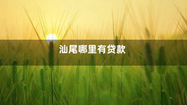 汕尾哪里有贷款