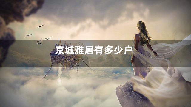 京城雅居有多少户