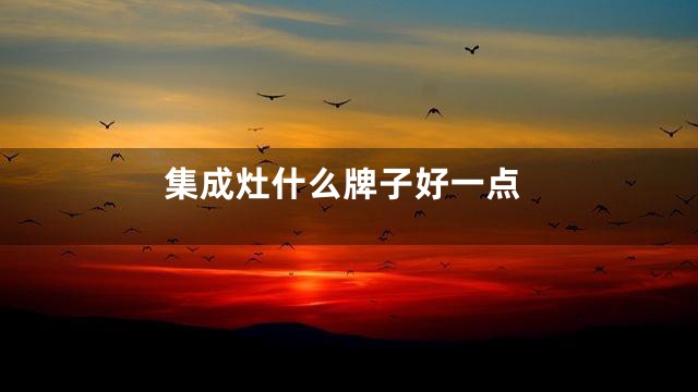 集成灶什么牌子好一点