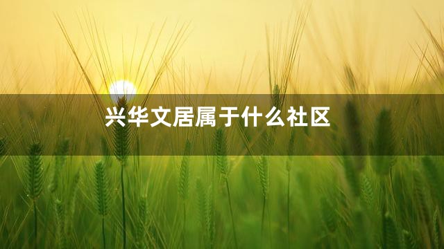 兴华文居属于什么社区