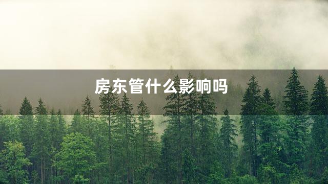 房东管什么影响吗