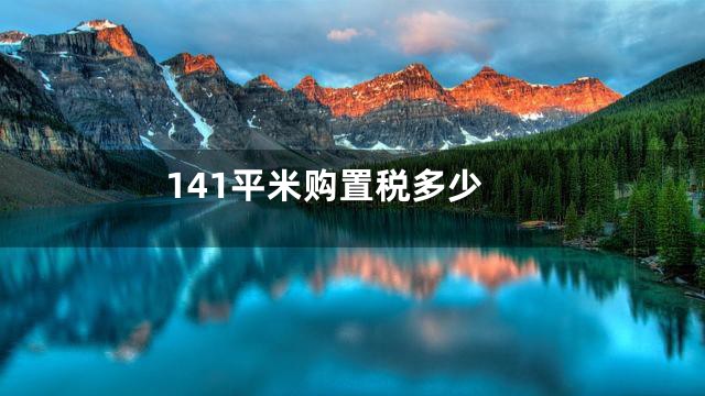 141平米购置税多少