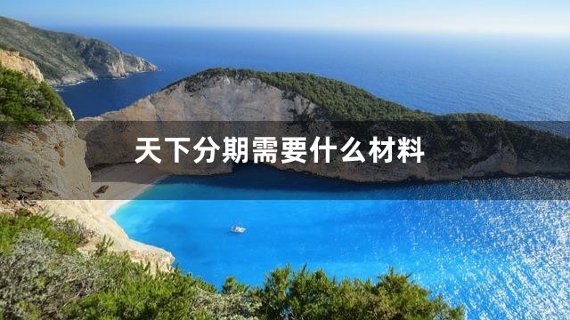 天下分期需要什么材料