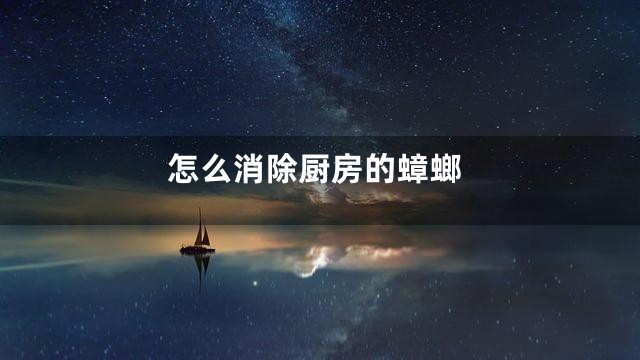 怎么消除厨房的蟑螂