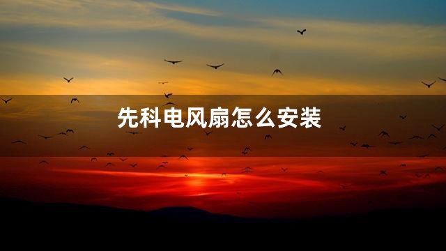 先科电风扇怎么安装