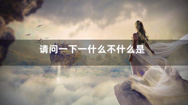 请问一下一什么不什么是