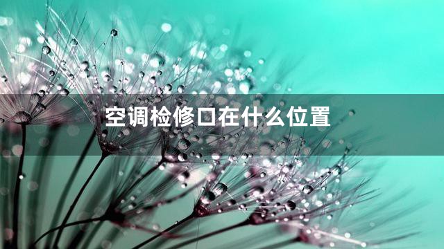 空调检修口在什么位置