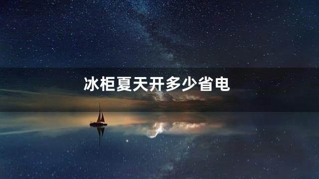冰柜夏天开多少省电