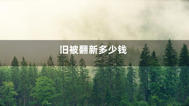 旧被翻新多少钱