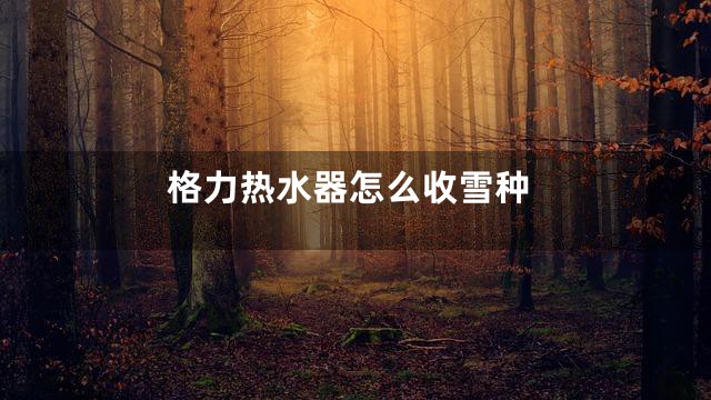 格力热水器怎么收雪种