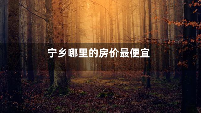 宁乡哪里的房价最便宜