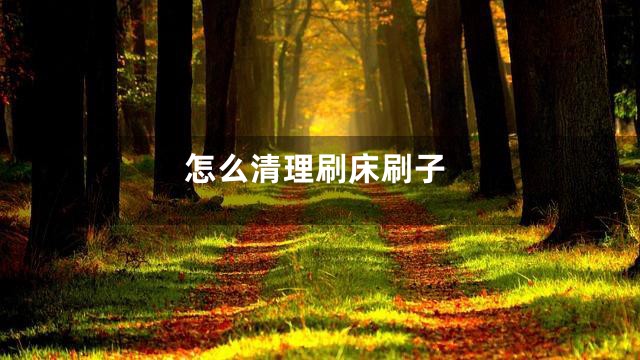 怎么清理刷床刷子
