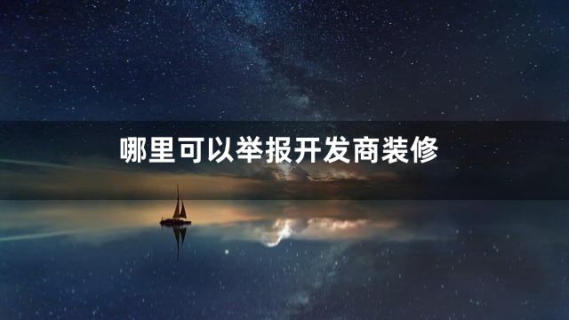 哪里可以举报开发商装修