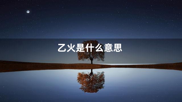 乙火是什么意思