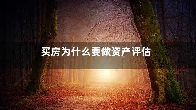 买房为什么要做资产评估