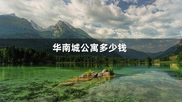 华南城公寓多少钱