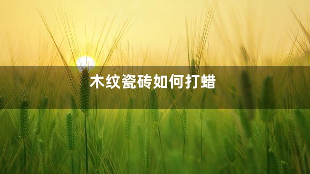 木纹瓷砖如何打蜡