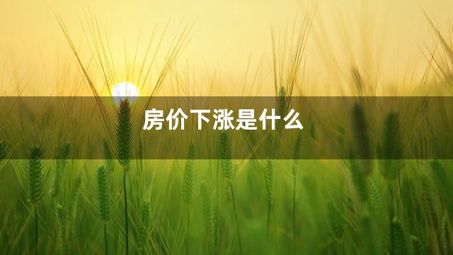 房价下涨是什么
