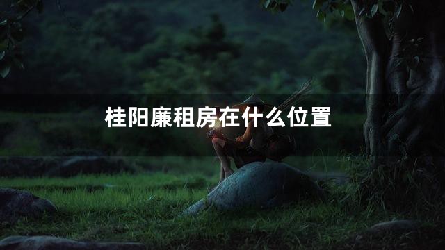 桂阳廉租房在什么位置