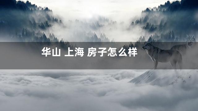 华山 上海 房子怎么样