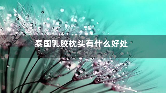 泰国乳胶枕头有什么好处