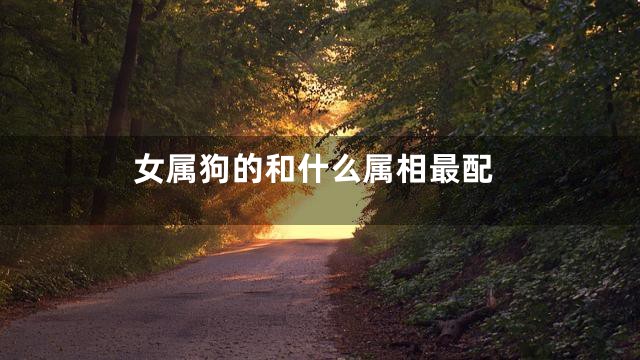 女属狗的和什么属相最配