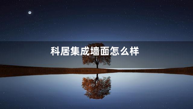 科居集成墙面怎么样