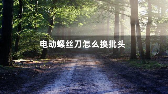 电动螺丝刀怎么换批头